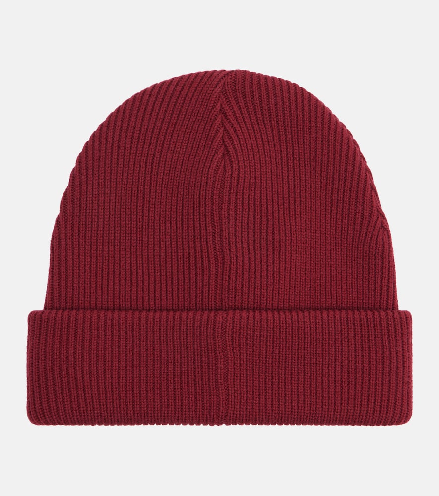 Gucci Horsebit Ribbed-knit Wool Beanie In Burgundy