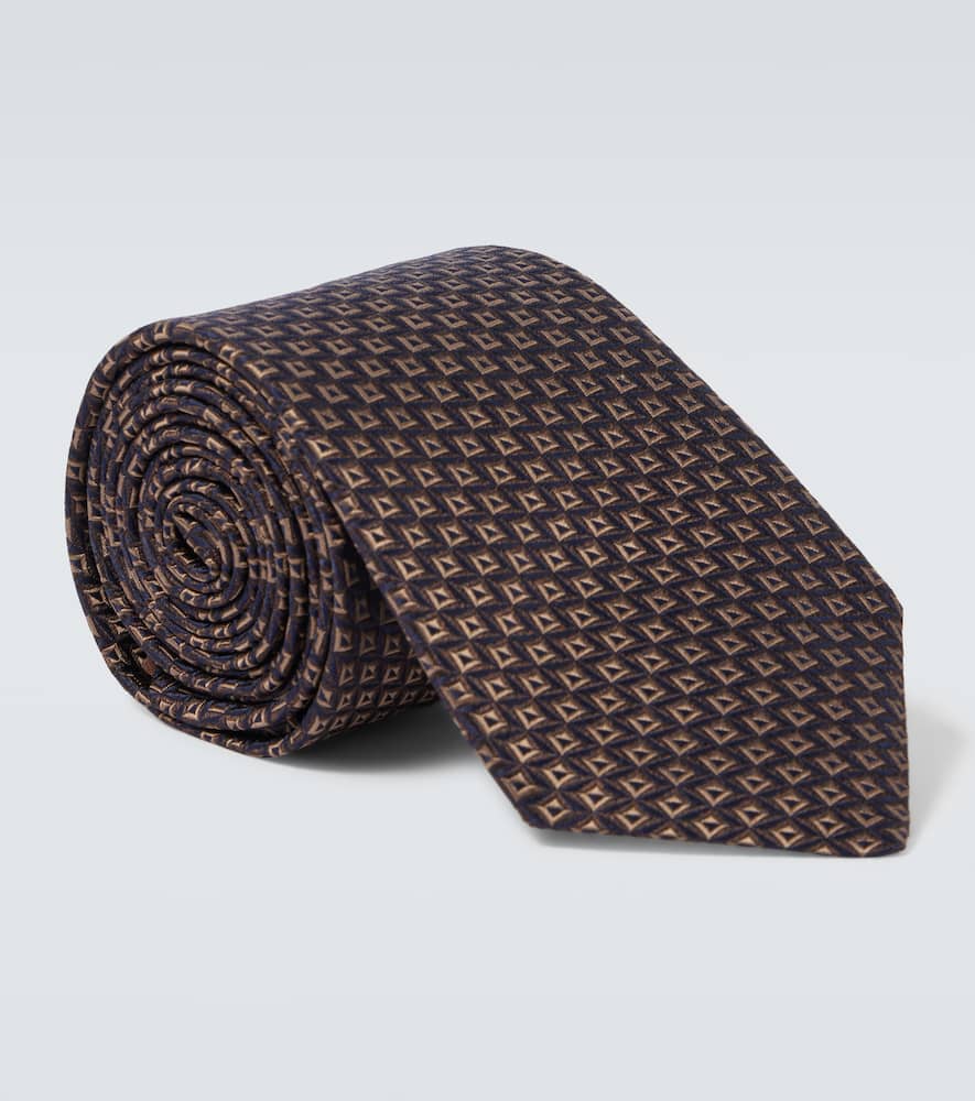 Silk jacquard tie