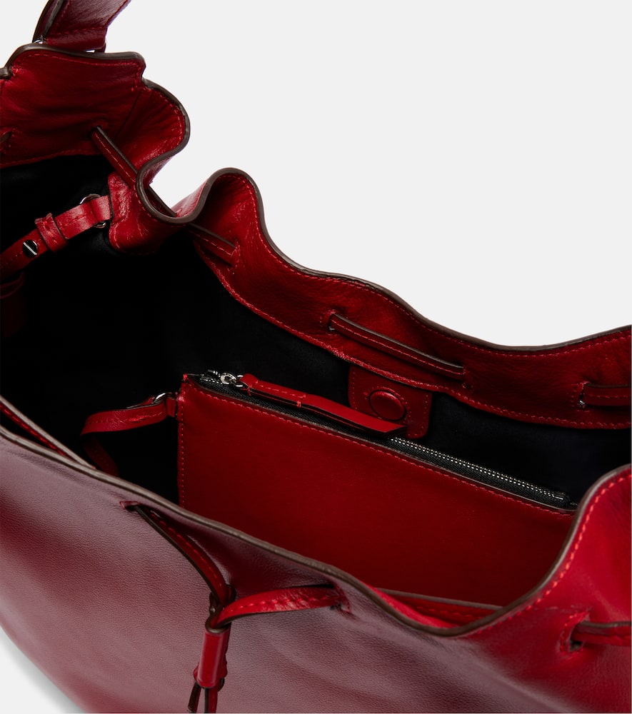 Isabel Marant Bolton Medium Leather Shoulder Bag In Red