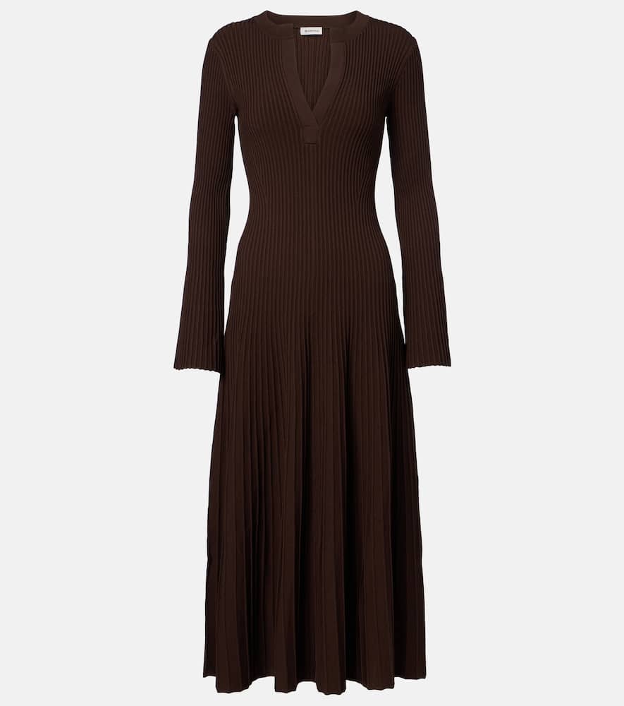 Genna ribbed-knit midi dress