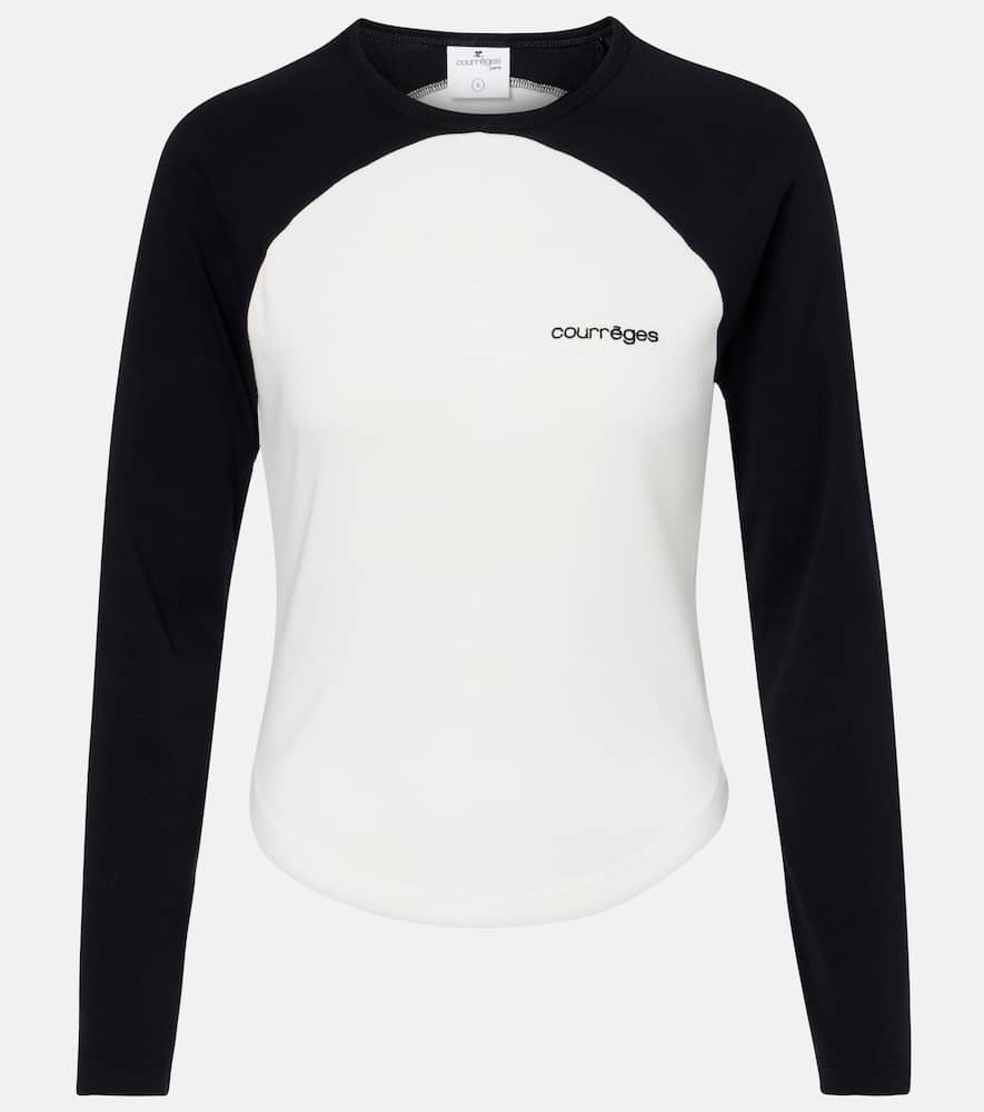 Courrèges Circle Contrast cotton jersey T-shirt