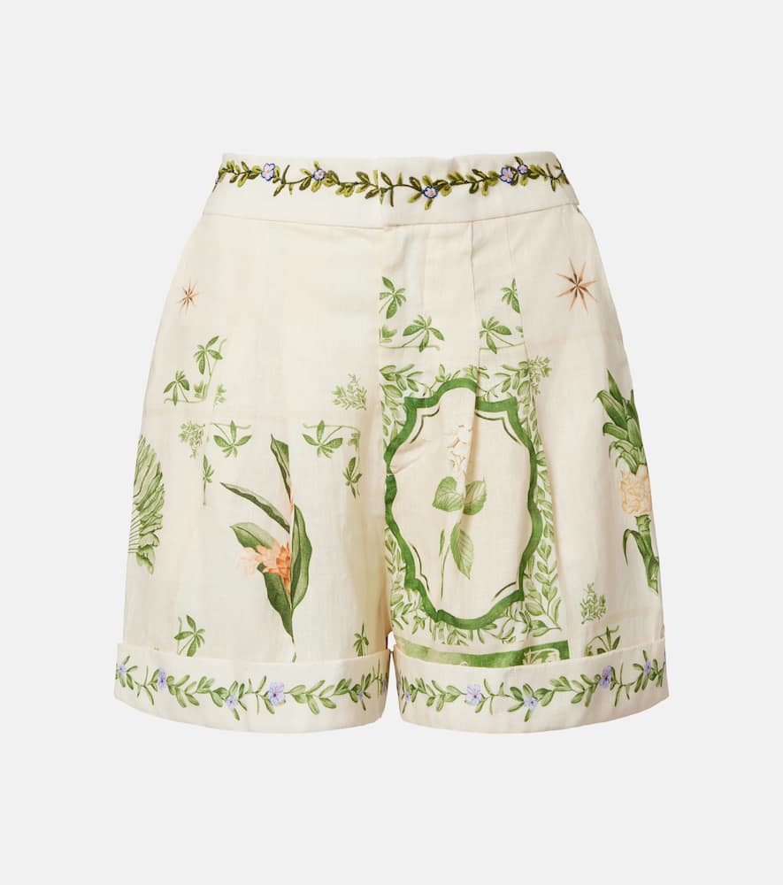 Rommy floral linen Bermuda shorts