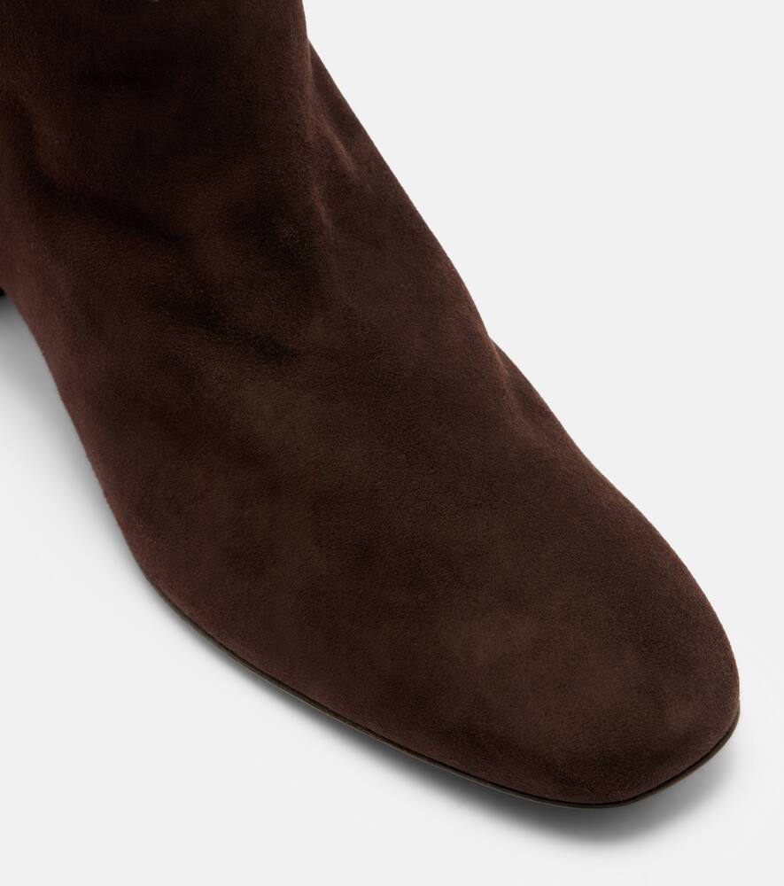 Tod's Suede Knee-high Boots In Brown