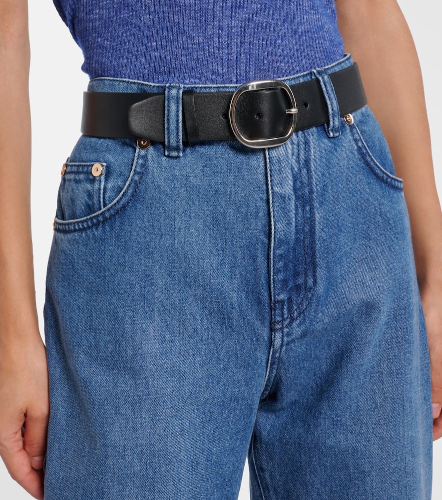 Gabriela Hearst Elster Leather Belt In Black