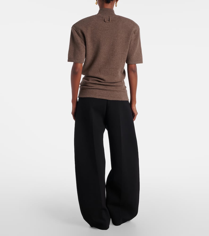 Jacquemus Womens Brown P La Maille Castagna High-neck Wool Top In Brown