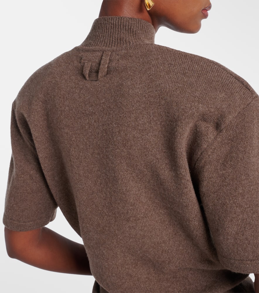 Jacquemus Womens Brown P La Maille Castagna High-neck Wool Top In Brown