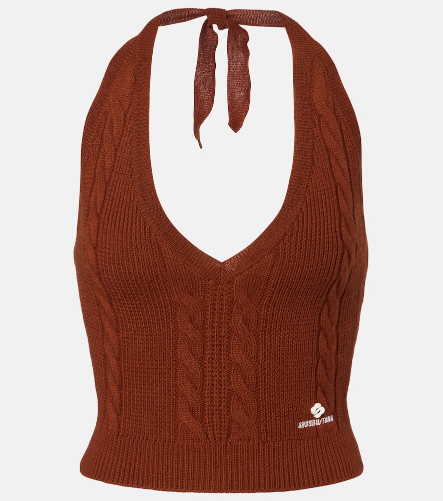 Shushu-tong Top Aus Wolle In Brown