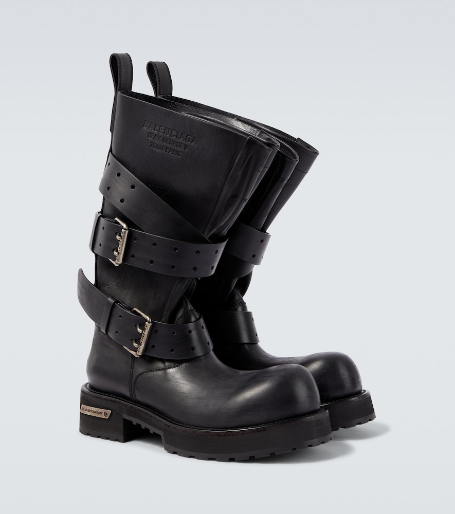 Balenciaga Venom leather biker boots