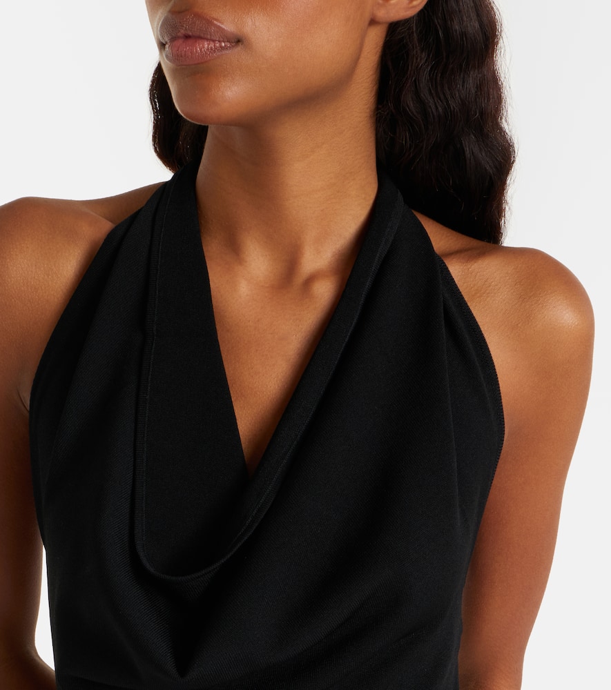 Aya Muse Iro Halterneck Open-back Maxi Dress In Black