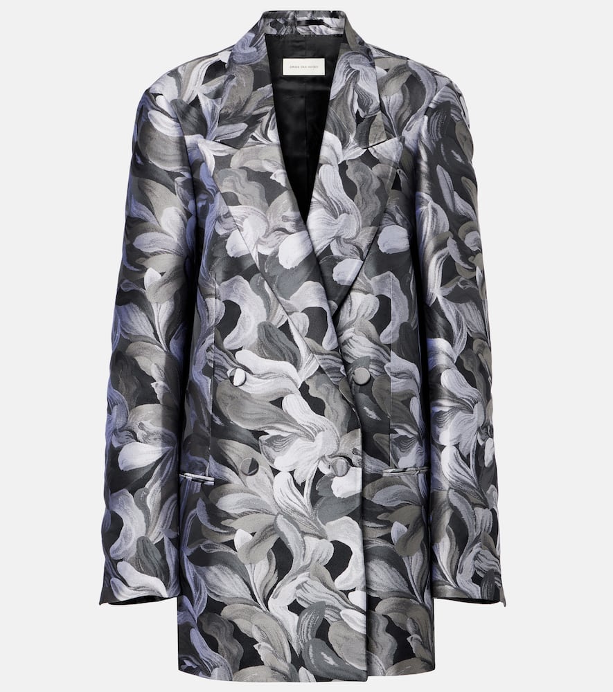 Dries Van Noten Double-breasted Jacquard Blazer In Multi