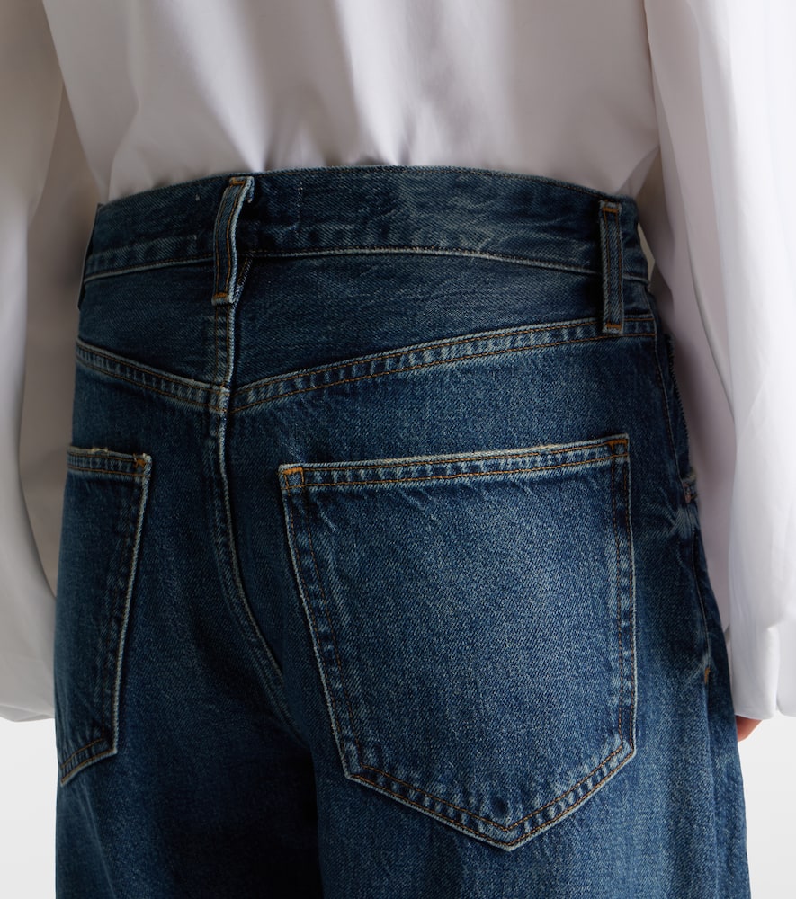 Agolde Twist Mid-rise Wide-leg Jeans In Blue