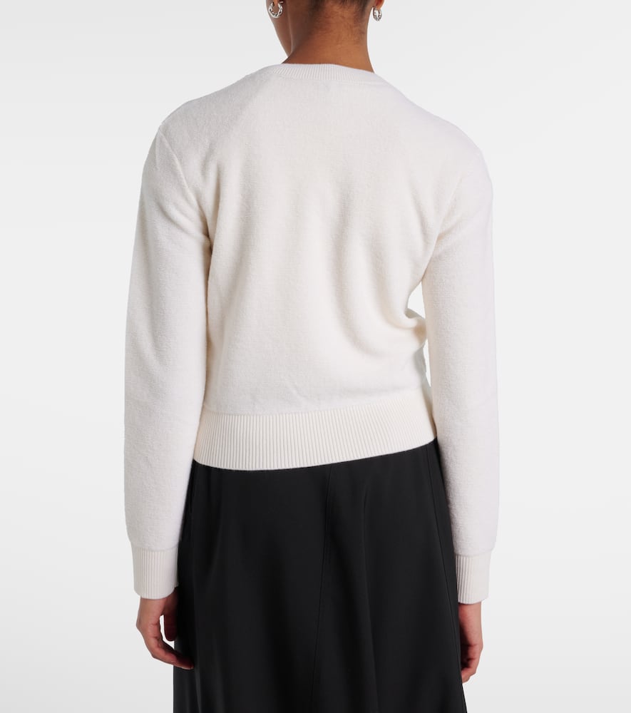 Loewe Logo Embroidered Wool Sweater In Neutral