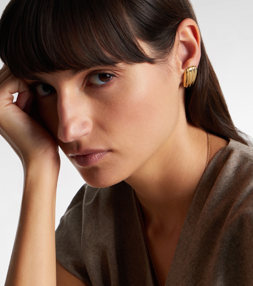 Pamela Zamore Orla Armour 18kt gold earrings