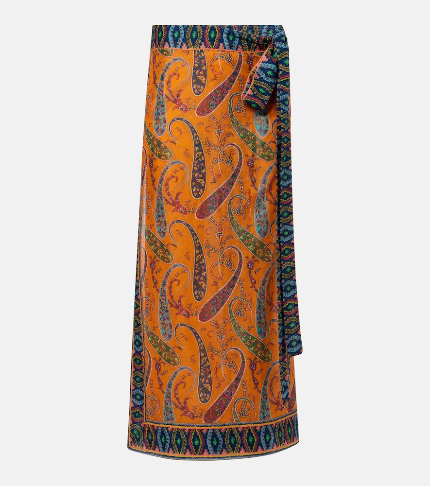 Etro Women's Orange Paisley Cotton Beach Cover-Up - Mytheresa