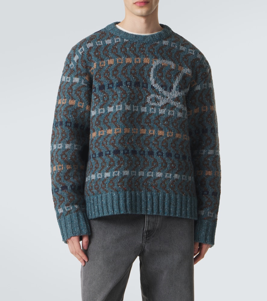 Intarsia Wool-Blend Sweater