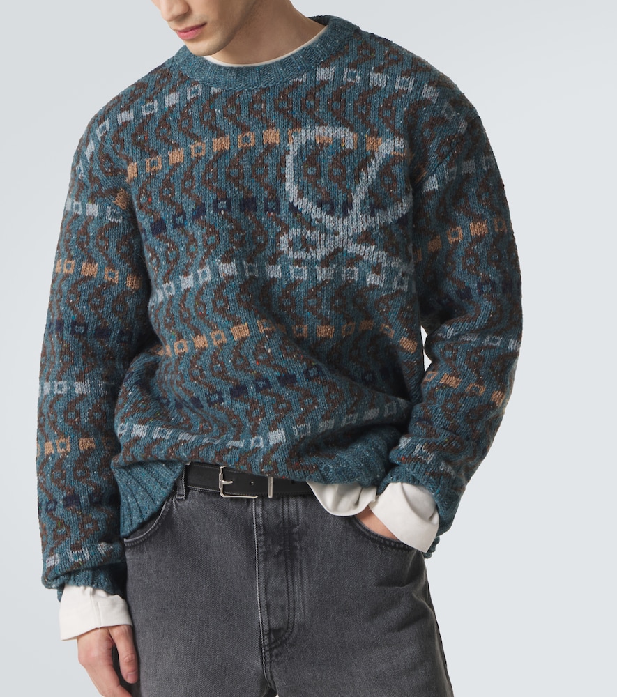 Intarsia Wool-Blend Sweater