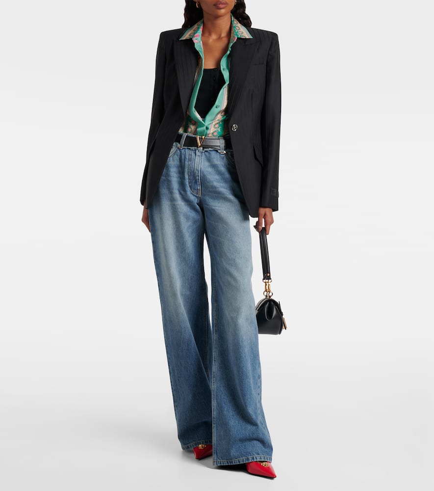 Versace Mid-rise Wide-leg Jeans In Multi