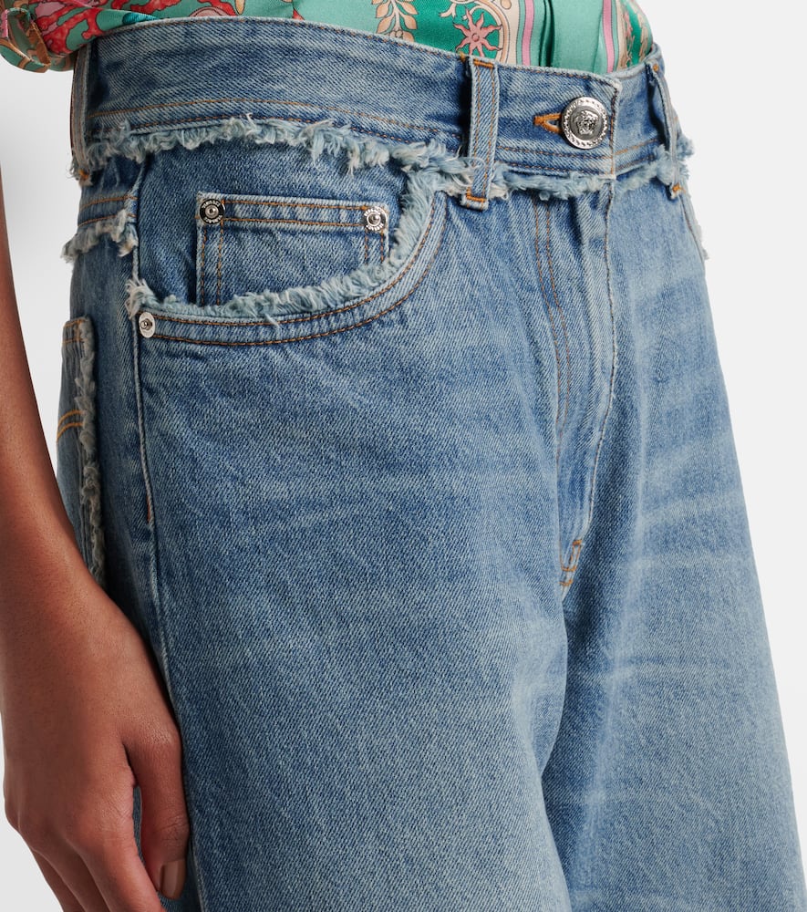 Versace Mid-rise Wide-leg Jeans In Multi