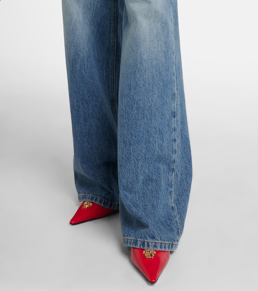 Versace Mid-rise Wide-leg Jeans In Multi