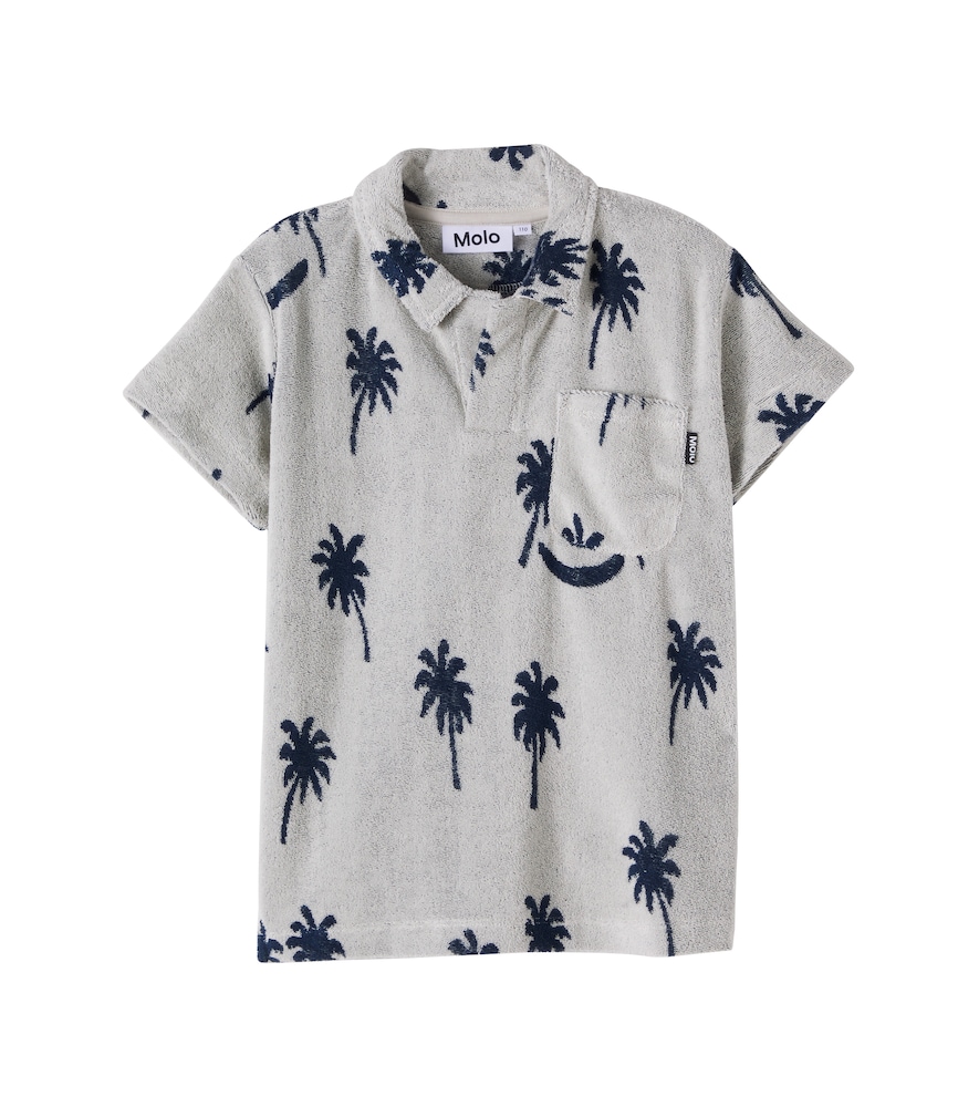Molo Grey Randel Cotton-Blend Terry Polo Shirt Y Size 7 - Mytheresa