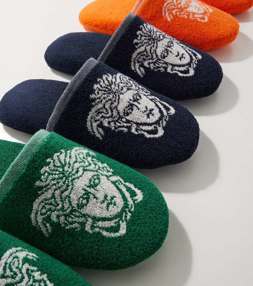  Versace Home Versace Home Slippers Medusa Aus Baumwollfrottee 