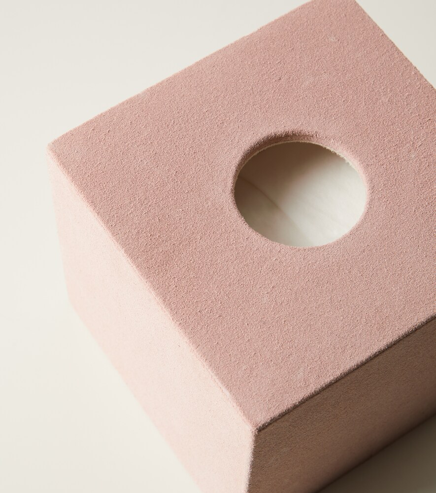  Michael Verheyden Michaã«l Verheyden Niez Cube Suede And Wooden Tissue Box 
