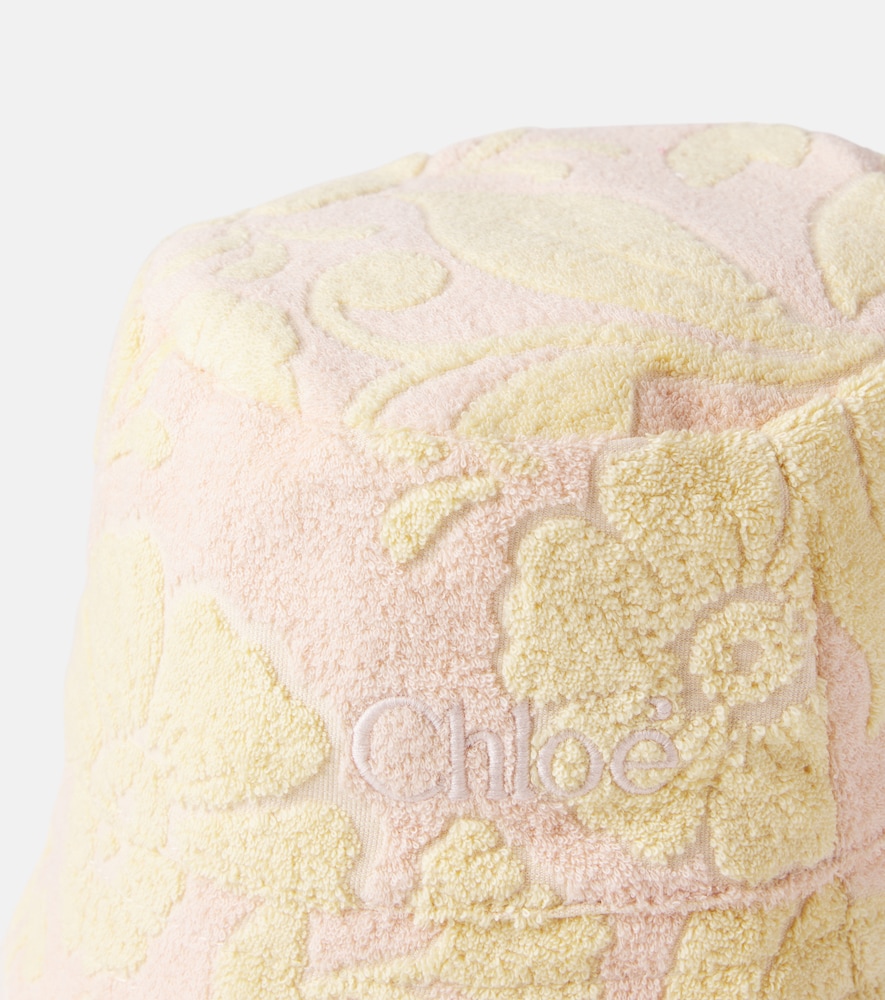  Chloe Kids Chloã© Kids Floral Cotton-blend Terry Bucket Hat 