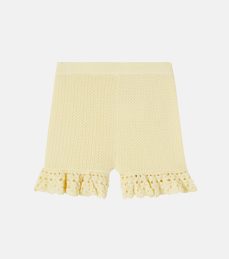  Self-portrait Kids Self-portrait Kids Crystal-embellished Knitted Shorts 
