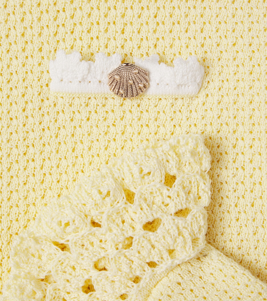  Self-portrait Kids Self-portrait Kids Crystal-embellished Knitted Shorts 