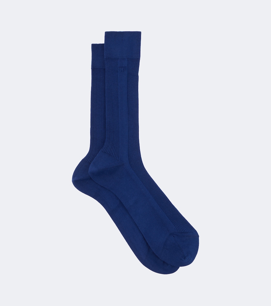 Calzini in maglia di cotone a coste
