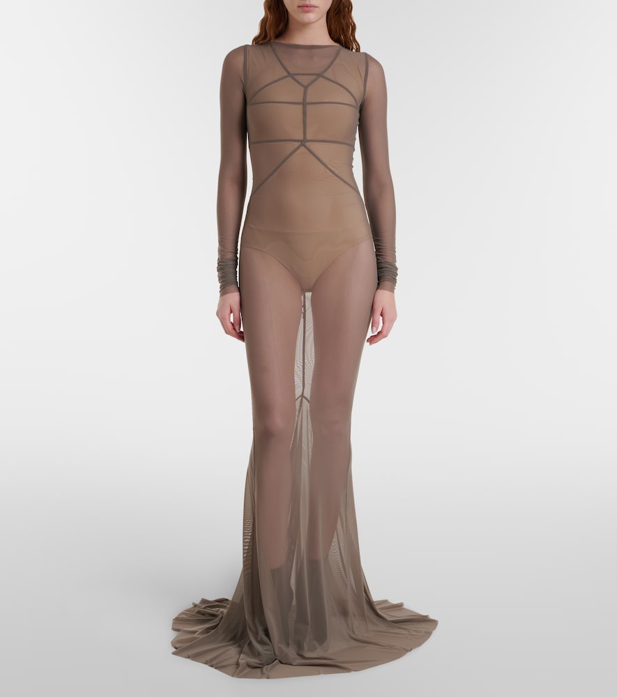  Rick Owens Rick Owens Robe Temple Aus Tüll 