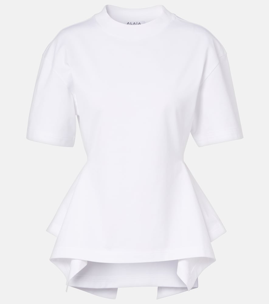 Alaia Alaïa Draped cotton jersey T-shirt