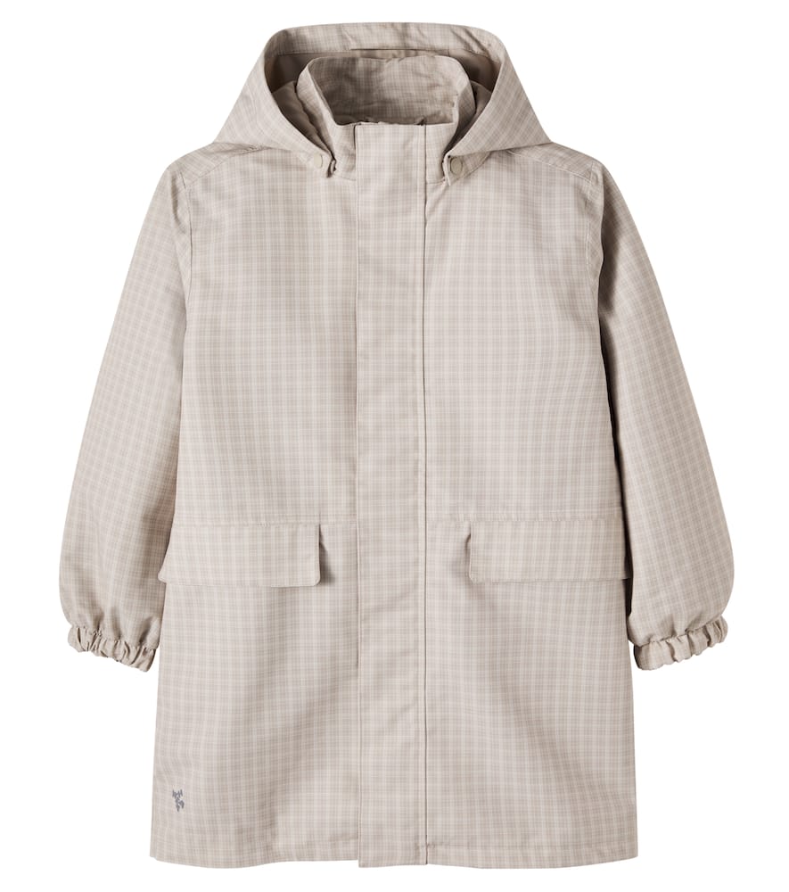 Wheat Kids' Alke Checked Parka In Neutral