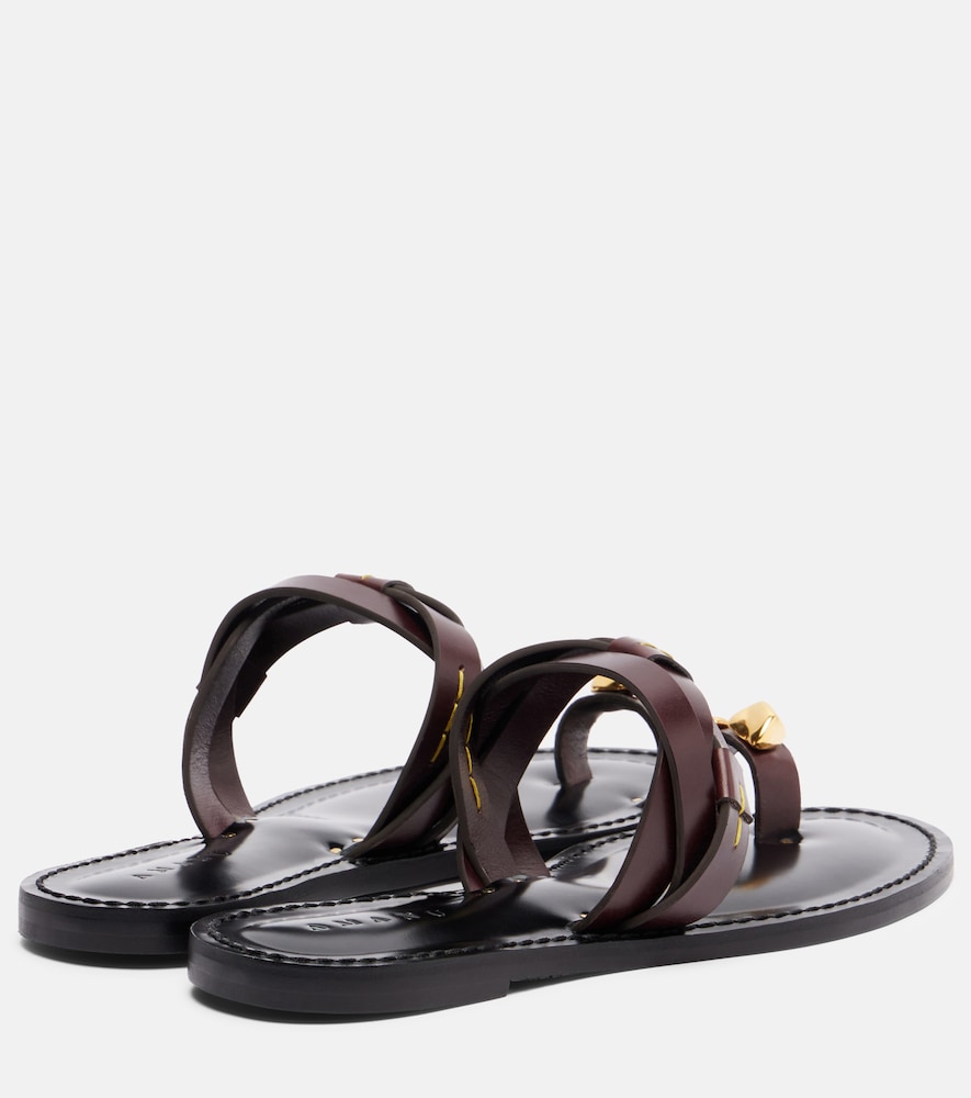  Amanu Amanu Lagos Woven Leather Sandals 