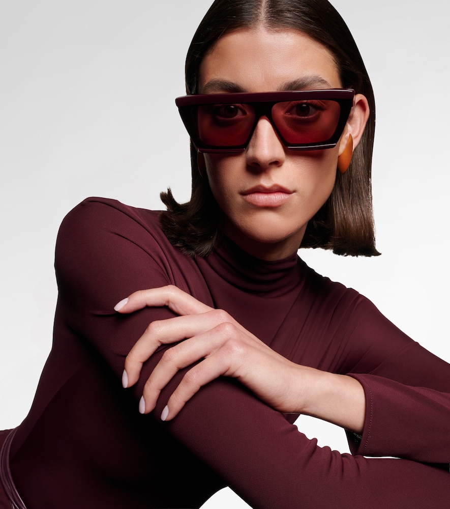  Alaia Alaia Lettering Logo Flat-top Sunglasses 