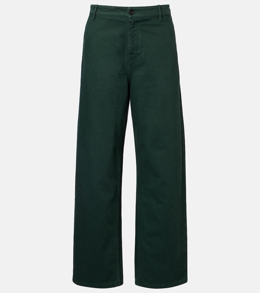 Miu Miu Cotton Gabardine Straight Pants
