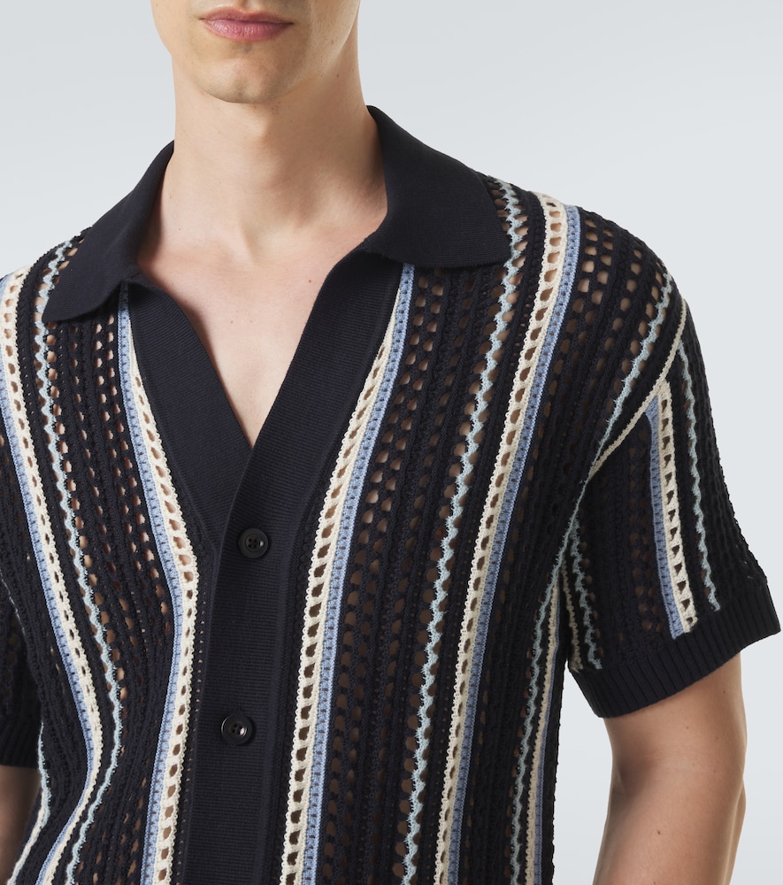 Pinto Crochet Striped Cotton Shirt