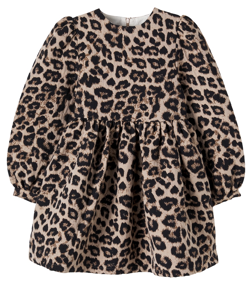 Abito Mossie in jacquard con stampa animalier