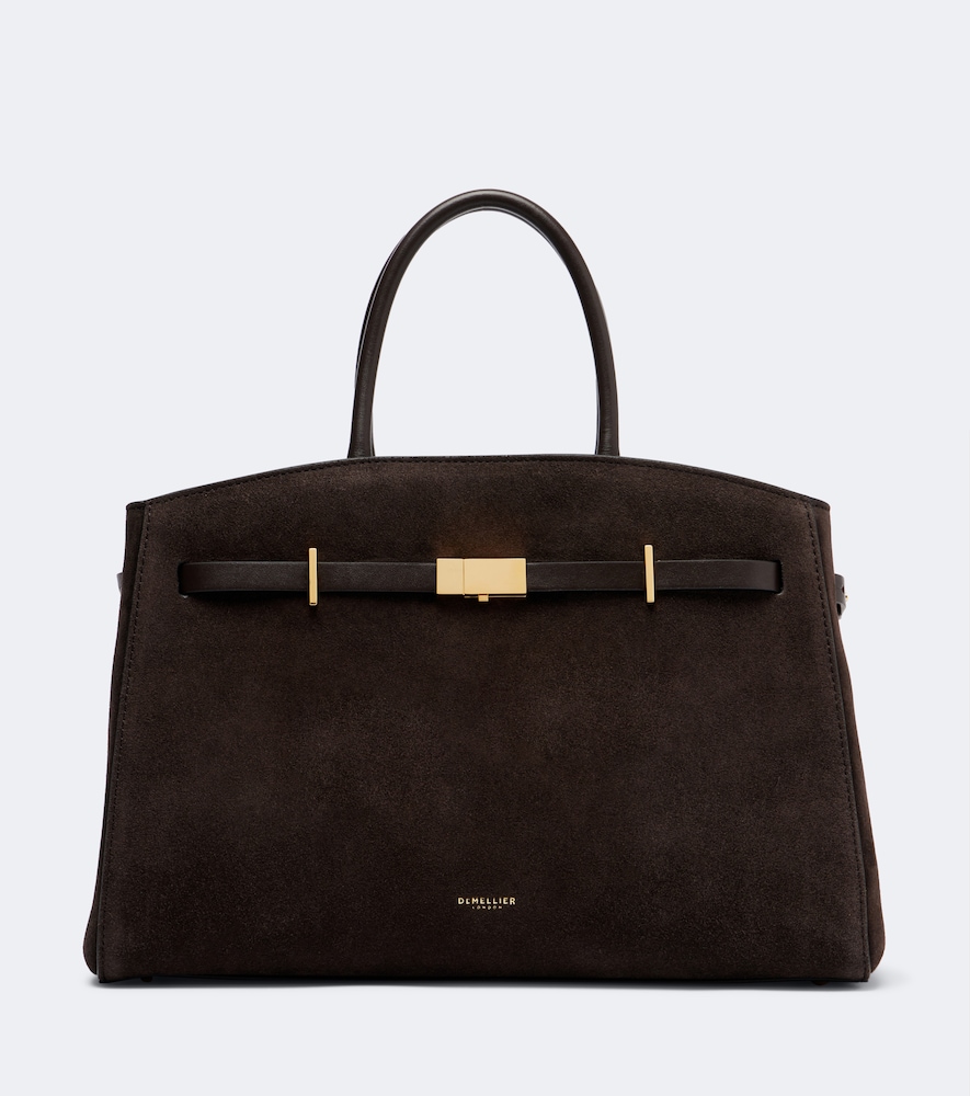 Shopper Hudson Midi aus Veloursleder