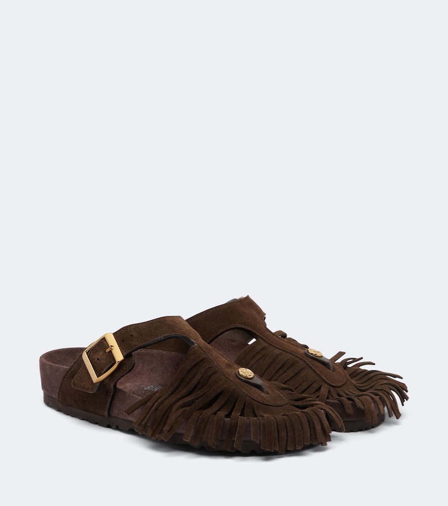 X Birkenstock Sandalen Gizeh aus Veloursleder