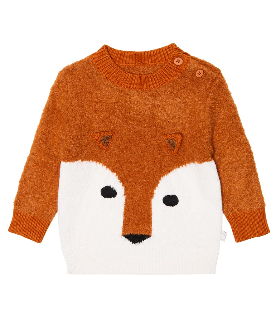 Stella McCartney Kids Baby fox knitted sweater