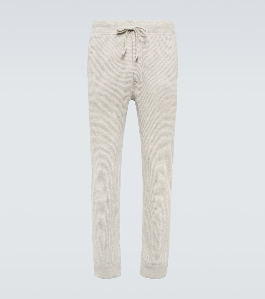 Slim-leg cashmere pants
