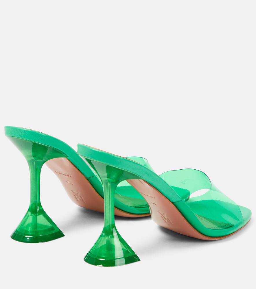 Amina Muaddi Lupita Pvc Sandals In Emerald Green