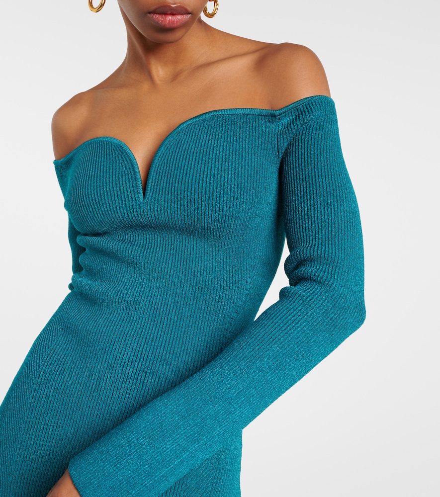  Galvan Galvan Grace Off-shoulder Midi Dress 