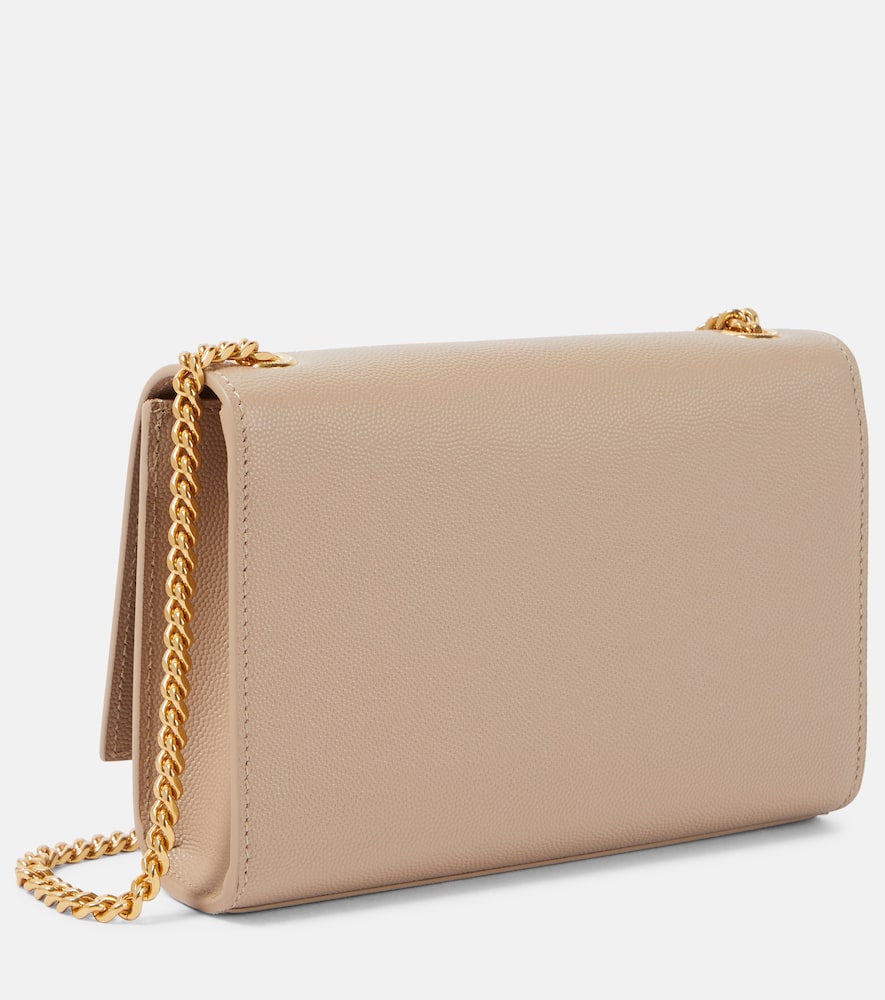 Shop Saint Laurent Kate Small Leather Shoulder Bag In Beige