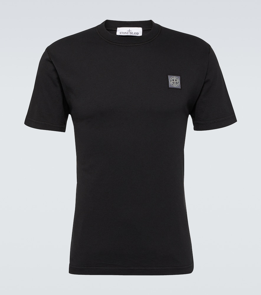 Stone Island Men's Black Compass Cotton Jersey T-Shirt UK Size 40 - Mytheresa