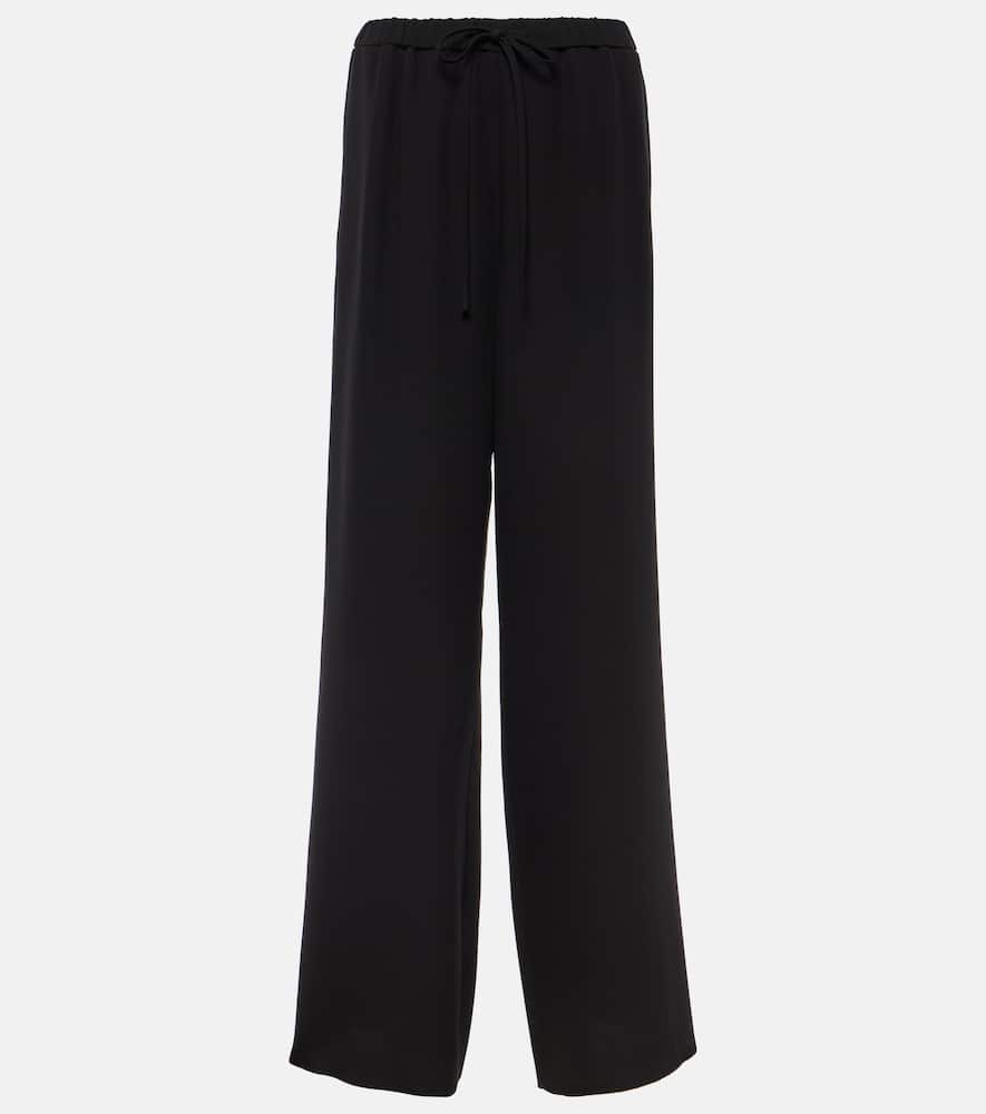 Valentino Cady Couture High-rise Wide-leg Pants In Schwarz