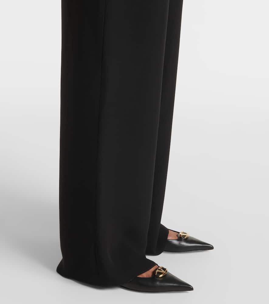 Valentino Cady Couture High-rise Wide-leg Pants In Schwarz