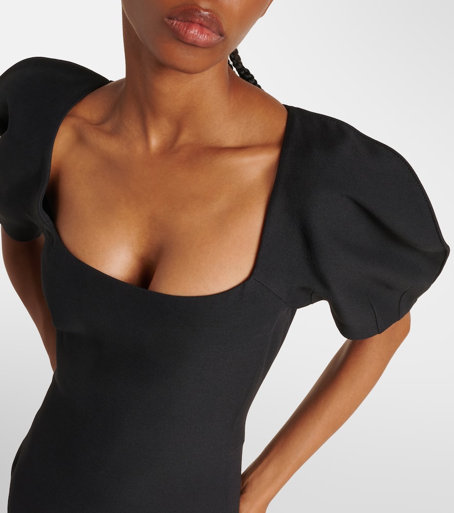 Shop Gabriela Hearst Niahm Wool And Silk Maxi Dress In Black