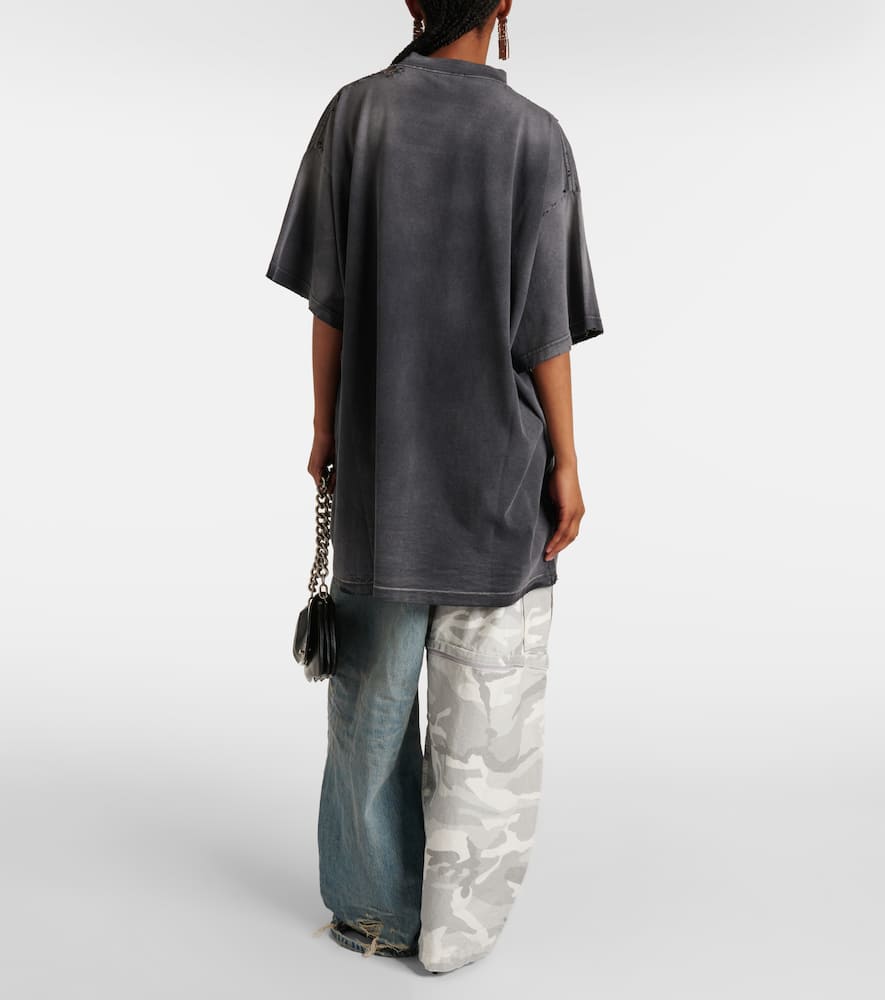 Balenciaga Not Been Done Cotton Jersey T-shirt In Black
